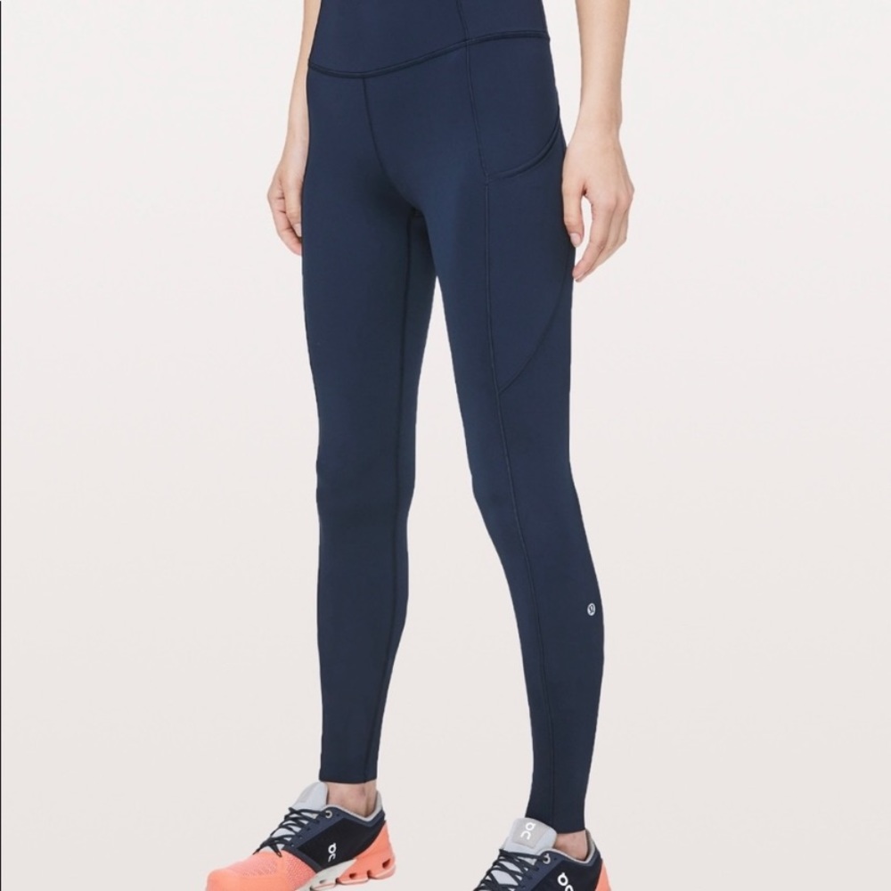 Size 2 Navy Blue Lululemon Fast and Free 25”